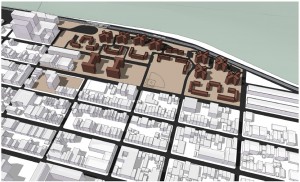 Site of existing buildings on the Hoboken Housing Authority campus. Site of existing buildings on the Hoboken Housing Authority campus.