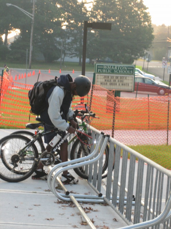 Bike racks at school