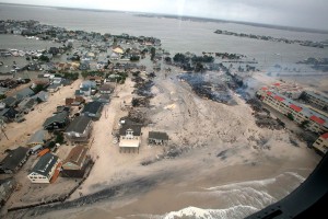 U.S. Air Force photo of Sandy damage to the Jersey Shore.