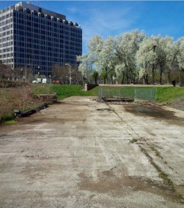 The culvert over the Assunpink Creek that will be removed.