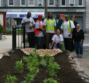 A rain garden in Jersey City.