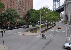 A traditional street designed for cars